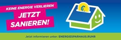 Logo zum Projekt Energiesparhaus Ruhr - Keine Energie verlieren, jetzt sanieren!